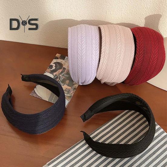 Dámská retro čelenka Elastický design Široká vlasová obruč Nastavitelný střih Lehký Pohodlný vlasový doplněk