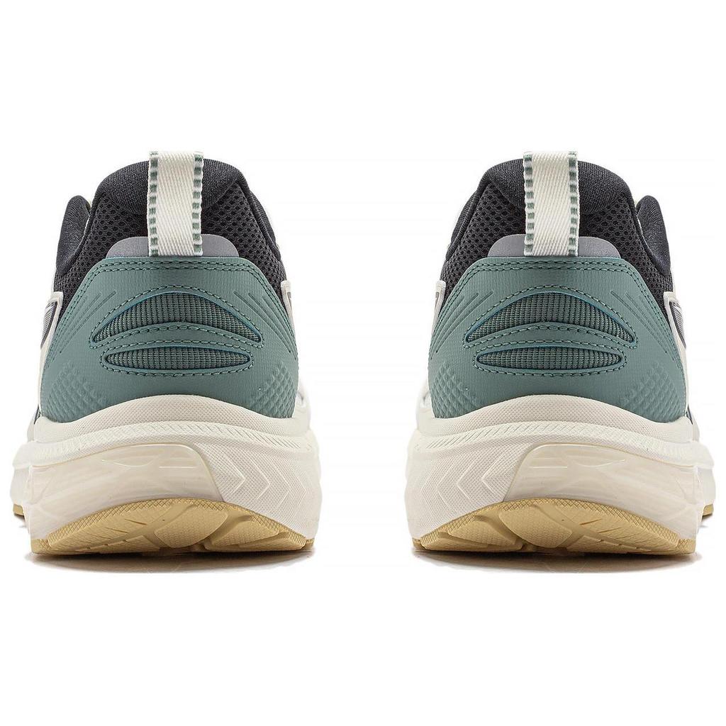 Li Ning Fabric Cushioning Slip Resistant Abrasion Resistant Low Top Running Shoes Men's Ecru ARXT021-2