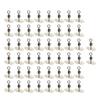 50Pcs Luminous 3 Way Gourd 8‑shape Swivel Hook Line Splitter Balancing Fishing Accessory
