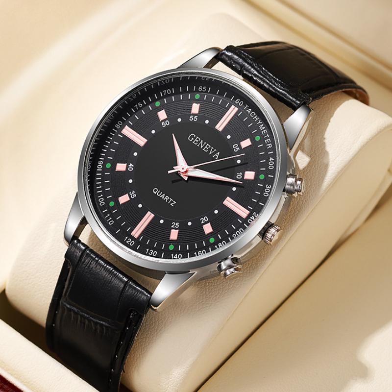 Montres Homme Mode Montre-Bracelet Quartz Affaires Luxe Cuir Homme Montre Décontractée Cadeau Homme Montre de Sport Montre Homme