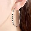 Fashion 925 Sterling Silver Earrings Round 5ccm Big Earrings for Women Charm Jewelry Gift