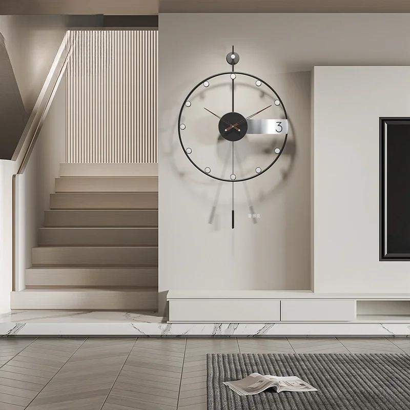 Nordic Wall Clocks Minimalist Decoration Clocks Wall Art Silent Clock Living Room Pendulum Watches Aesthetic Elegant Ornaments