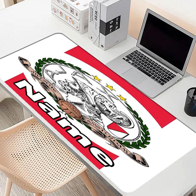 Custom Name Personalized Ajax Pattern Mousepad, Laptop PC Desk Mat, Decorative Desk Mat for Home Keyboard Pad Gift