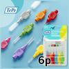 Portable Interdental Brush I-Type 6p (Plastic Pack, 6 Pieces) (2 Packs Per Set)