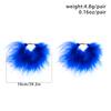 Exaggerated Big Circle with Fluffy Feathers Hoop Earrings for Women Trendy Ladies Wedding Large Earrings 2026 Fashion Jewelry