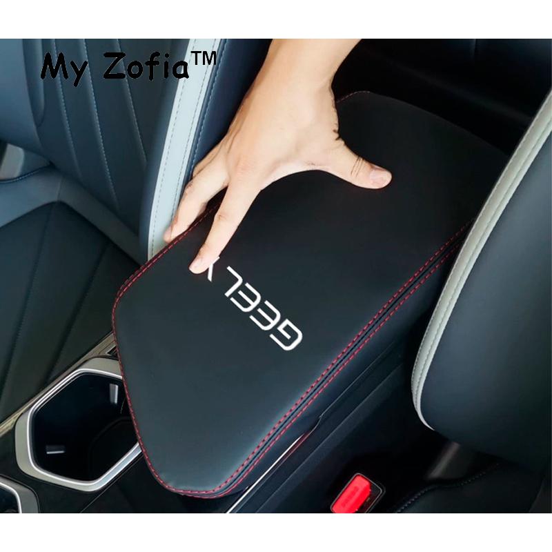 For Geely New Coolray 2023 2024 2025 Restyling Car Center Console Armrest Anti-dirty Pad Cover PU Leather Cover Auto Accessories