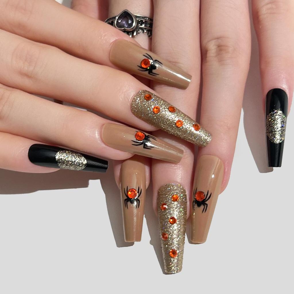 Halloween Long-Wear Press-On Nail Art