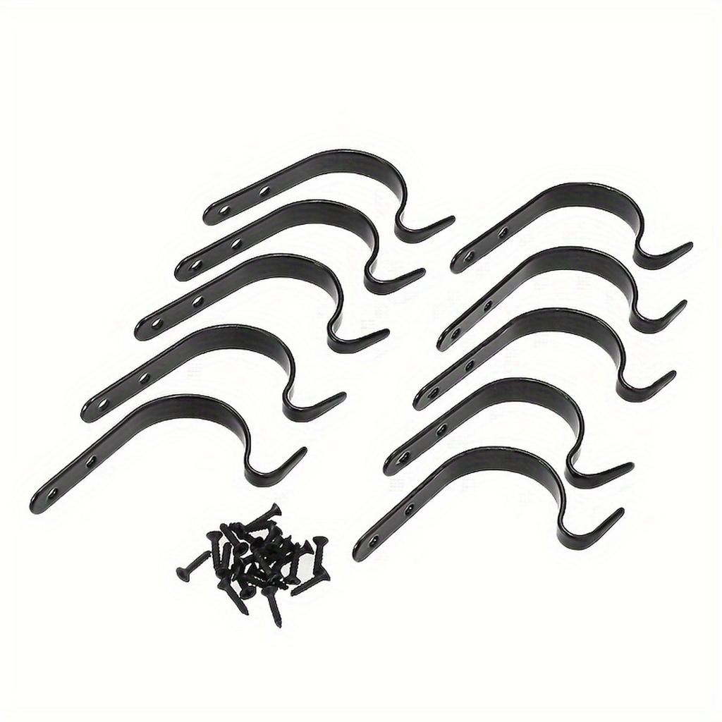 4pcs Of Wall Hooks For Hanging Flower Baskets And Clothes, - Versatile Hooks For Hanging Plants, And For Bird Feeders, Wind Chimes, And Sconces, U
