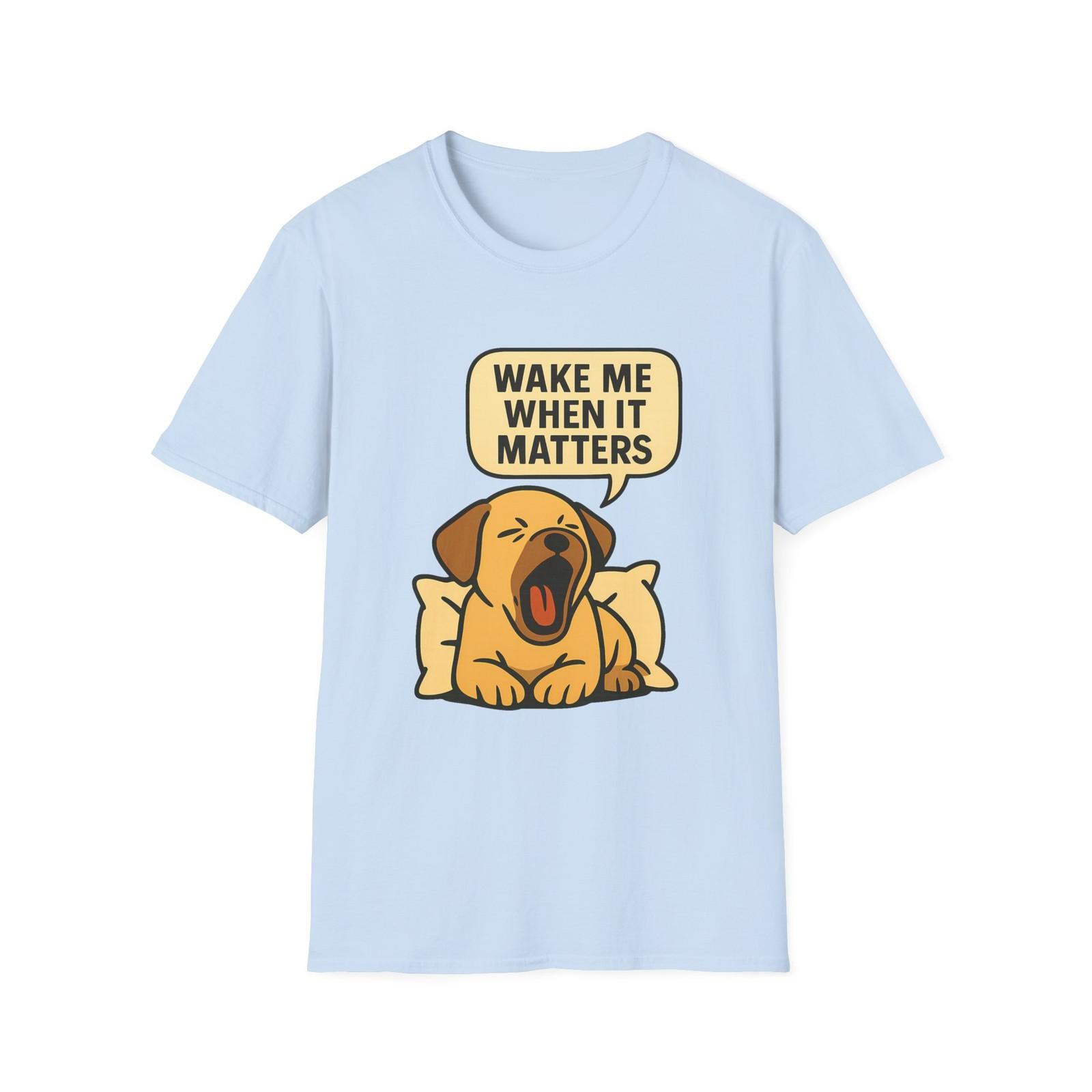 Unisex Softstyle T-Shirt Mens Womens Tees Top -Sleepy Puppy, Yawn, Chill Vibes, Nap Lover 4XL