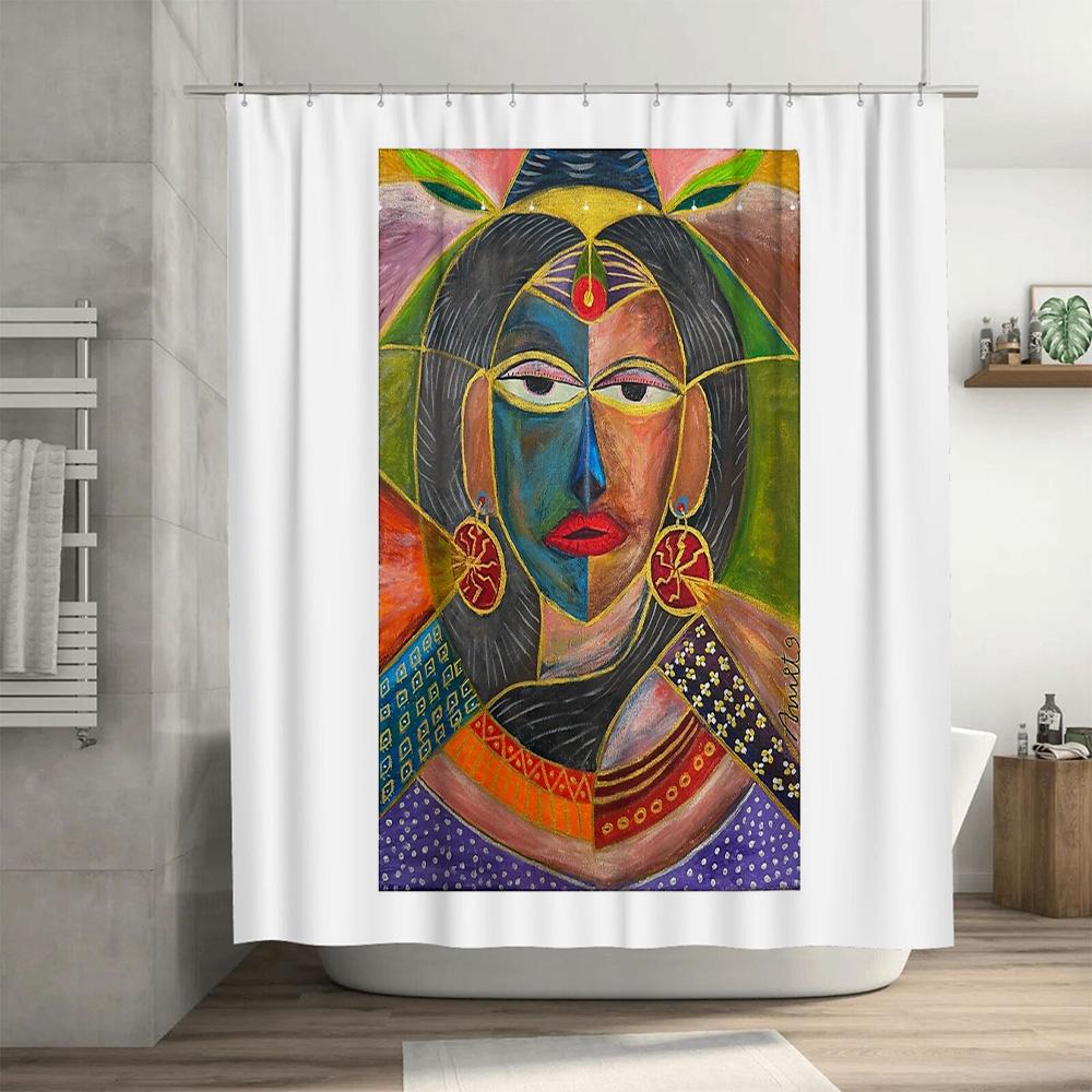 Badezimmer Duschvorhang Vintage Blumenmuster Wasserdichtes Gewebe Dekor Modernes Bauernhaus Rustikal Heimtextil Waschbar