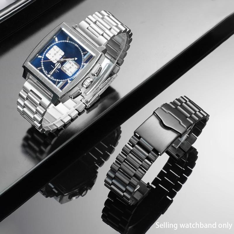 20mm 22mm För TAG Heuer F1-serien massivt rostfritt stål klockarmband herr Tag Heuer Carrera F1 högkvalitet klockarmband svart