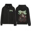 Ghost Skeletour World Tour Album Harajuku Zipper Hoodies Unisex Gothic Oversized Zip Up Sweatshirts Harajuku Hip-hop Coat