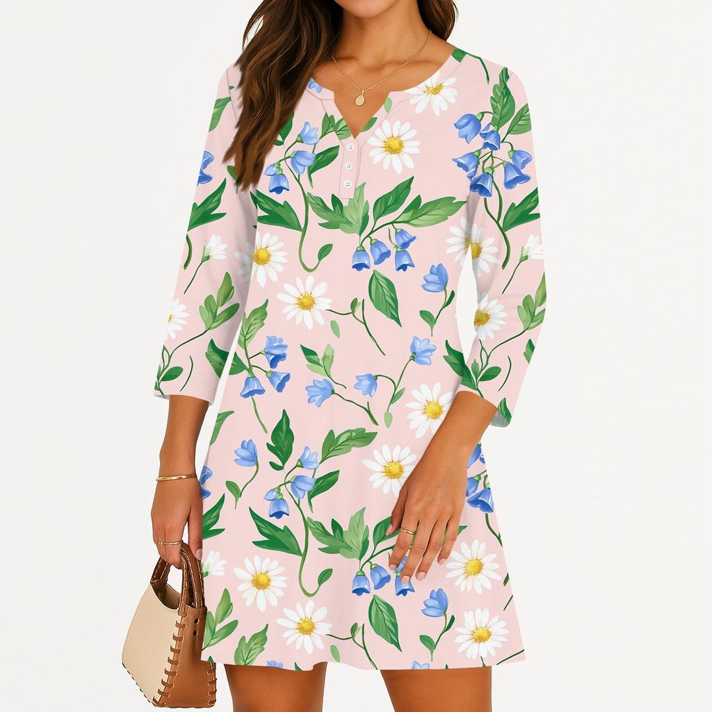 Dámské ležérní šaty na léto Tílkové šaty Volné plážové šaty s kapsami Rozšířené midi letní šaty