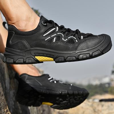 Mode Sommer Täglich Atmungsaktiv Herren Qualität Komfort Mesh Schuhe Leder Freizeit Mesh Schuhe Mode Outdoor Rutschfest Sport Kletterschuhe