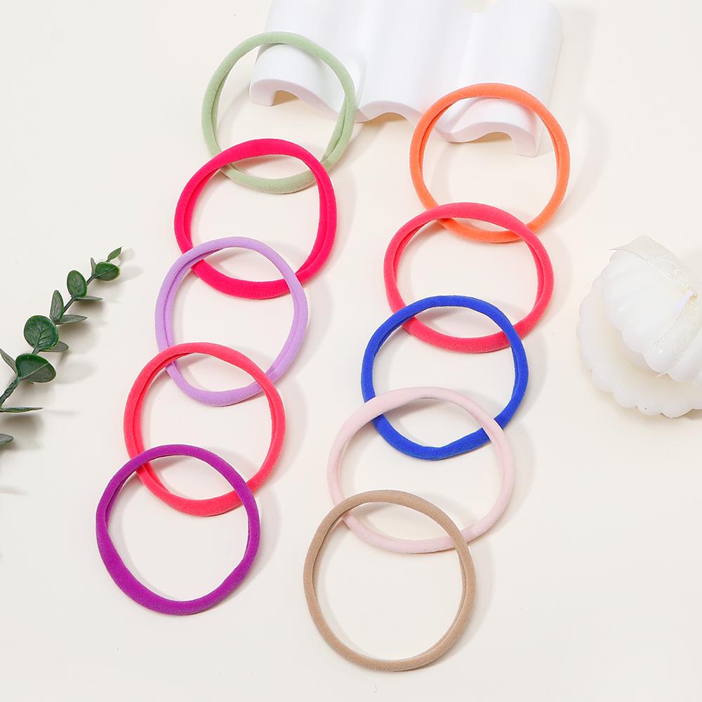 10/30 STÜCKE/Set Damen Mädchen Basic Haargummis Einfache Unifarben Elastisches Stirnband Haargummis Haarbänder Haarschmuck Pferdeschwanzhalter