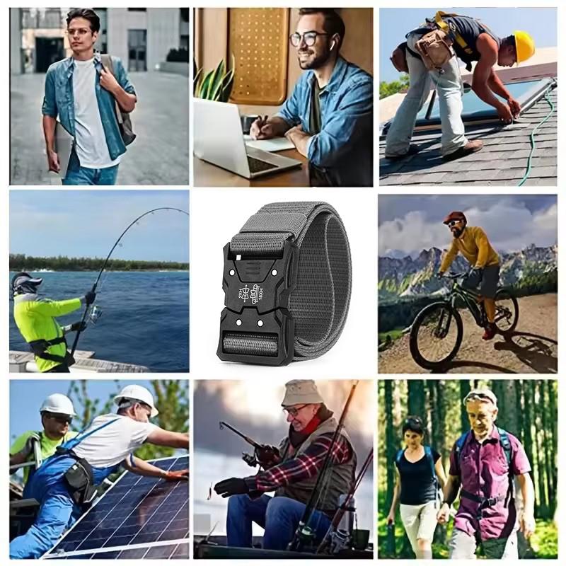 Curea tactică în talie - Cataramă automată durabilă multifuncțională, perfectă pentru aventuri în aer liber, accesorii unisex pentru bărbați și femei