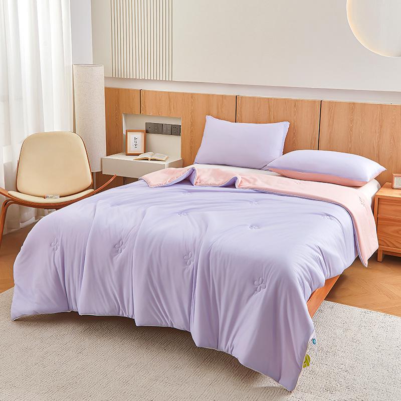 Class A Mica Silk Cooling Quilt with Spandex Cotton, Double-Sided, Washable for Summer Use