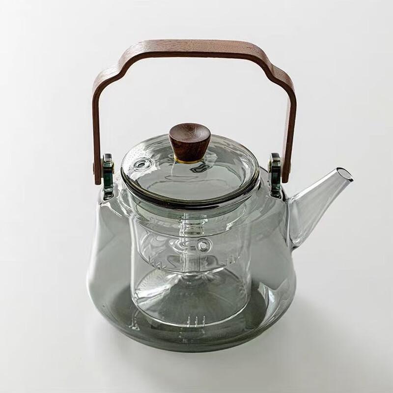 Cha Xun Walnut Wood Glass Teapot for Electric Stove