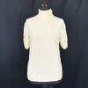 Les Copains Made In Italy 100% Cashmere Short-Sleeve Turtleneck Sweater Ivory Women’s 42