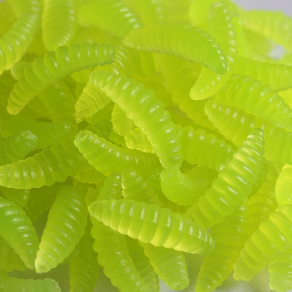 50 Luminous Bionic Soft Baits: Mealworms, Maggots & Earthworms, Fishy Musk Scent