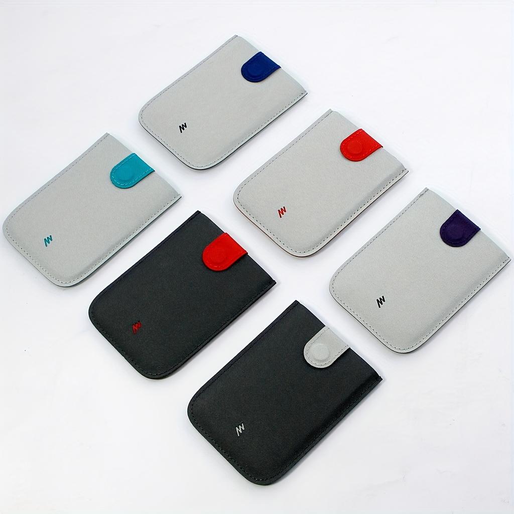 Colorful Gradient Pull-Out Card Holder, Layered Card Holder for 5 Cards, Classic Style, Magnetic Closure, Oxford Material, Hand Washable