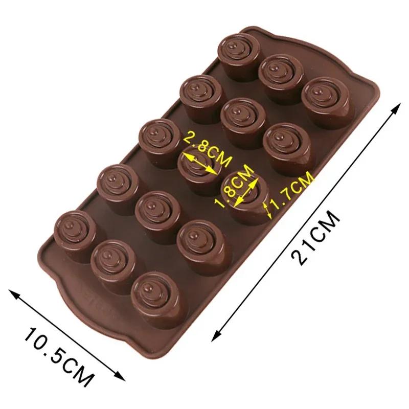 

Силиконовая форма с 15 отверстиями, овальная форма для шоколада, формы для помадки, конфеты, кондитерские изделия, инструменты для украшения торта, кухонные инструменты для выпечки коричневый