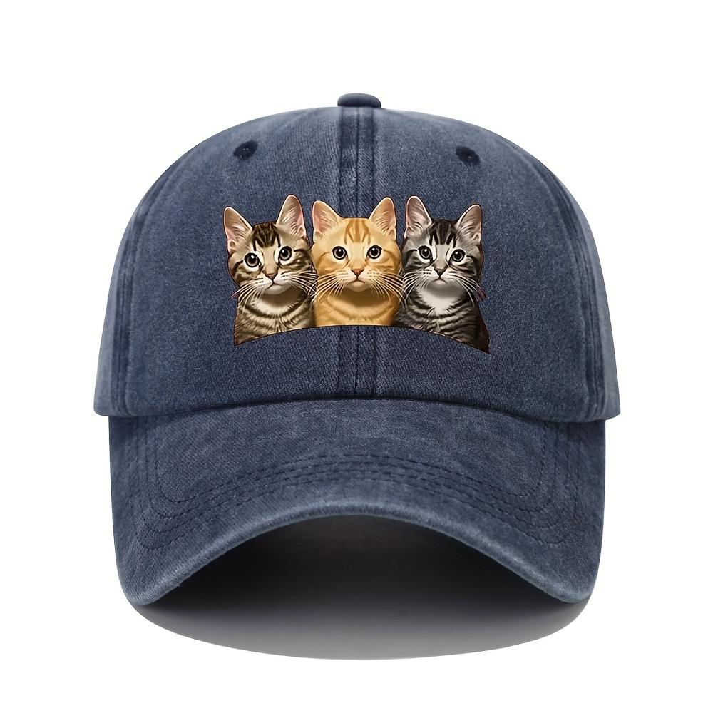 Fashion Washed Cotton Denim Baseball Caps Men Women Vintage Animal 3D Print Outdoor Sports Trucker Dad Hat Female Male Sun Hats