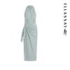 ELLASSAY 2025 Early Spring Shirred Striped Mid-length Dress