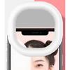 LED Selfie Ring Light, Rechargeable Mini Clip-on Phone, Tablet, Laptop, Camera Lighting with 3 Brightness Levels (White)