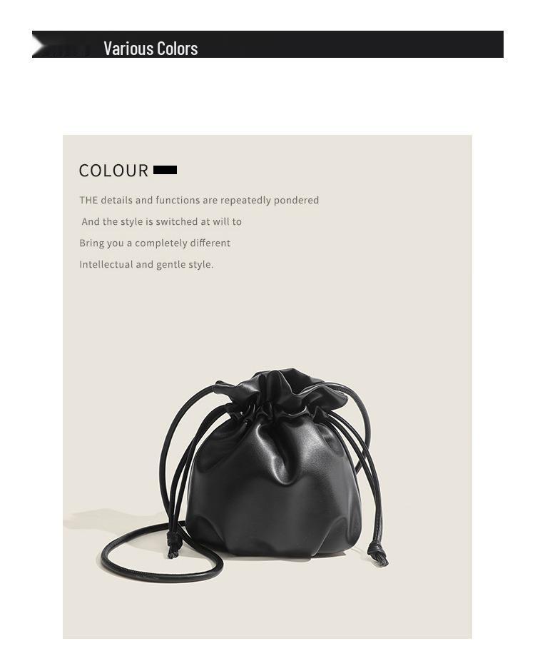 Damen Vielseitige Kordelzug-Bucket-Bag – Schicke High-End-Pendler-Umhänge- und Schultertasche