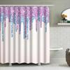 Purple dripping glitter waterproof shower curtain bathroom decor custom size printed fabric water resistant home accessories whi