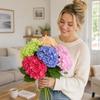 Bride Bouquet Artificial Rice Ear 6 Fork Simulation Ball Chrysanthemum  Party Decoration