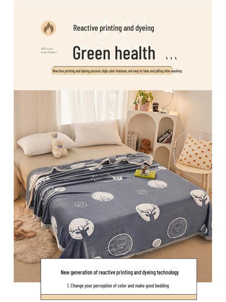 Gruby Ciepły Koc Flanelowy z Polaru Mlecznego dla Dzieci - Miękki Koc do Drzemki i na Sofę, Idealny Prezent