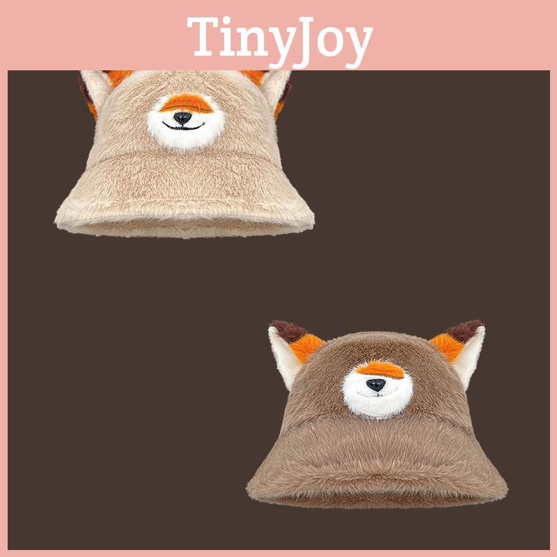 Fox Cosplay Plush Fisherman Hat With Thermal Function For Seasonal Wear