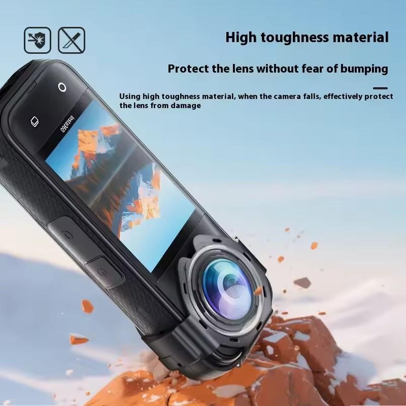 Upgrade Anti-fogging Lens Guard for Insta360 X5 Snap-on Optical Glass Lens Protective Anti-Scratch Cover for Insta 360 X5 Camera