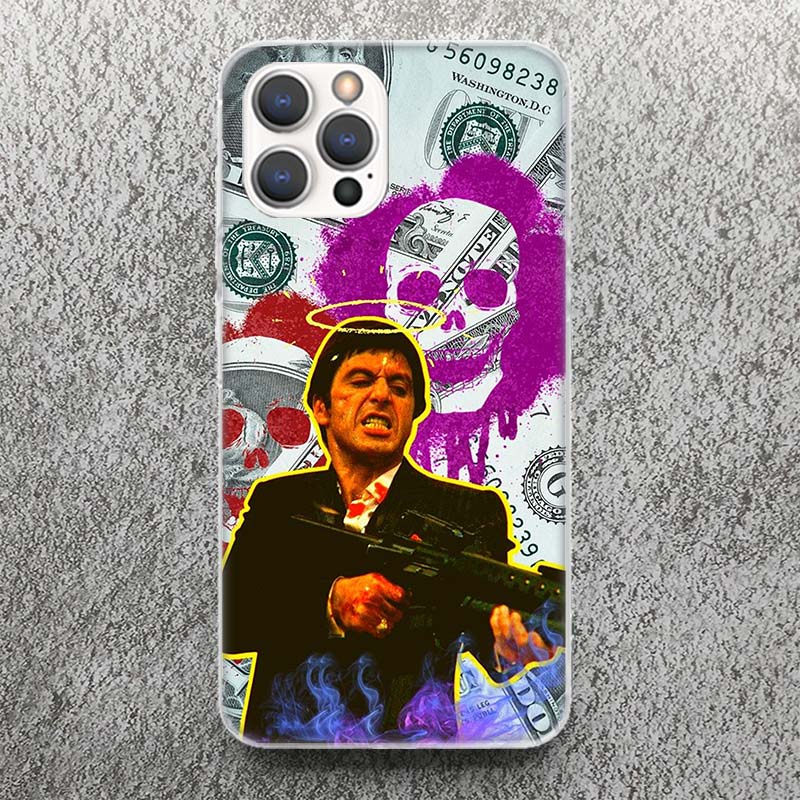 Scarface 1983 Film Al Pacino Movie Phone Case For iPhone 17 16 15 14 13 12 11 Pro Max Mini Plus Air 7 SE 8 Soft Silicone Print S