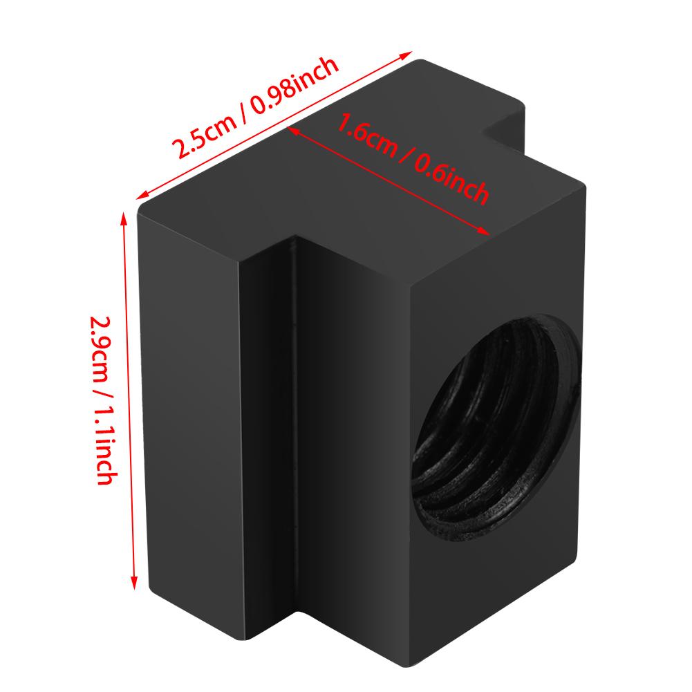 5 szt. Nakrętki T-rowkowe z wykończeniem z czarnego tlenku M14 pasują do rowków T w stołach obrabiarek