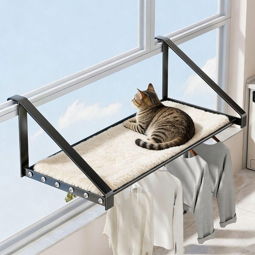 Space Saving Iron Shoe Drying Rack Wall Mounted Hanging Clothes Rack Railings Windowsill