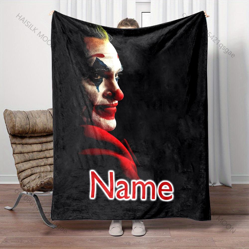 17 Style Custom Name Blanket Joker Movie Printed Blanket Soft And Warm Bedding For Bed Sofa Outdoor Travel Cover Blanket Gifts