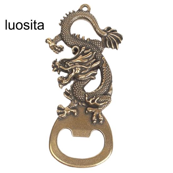 

Открывалка для бутылок в стиле китайского дракона, нержавеющая, устойчивая к коррозии, креативный орнамент для открывалки для пивных бутылок бронзовый