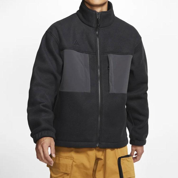 Nike ACG Fleece Zip-Up Stand Collar Long-Sleeve Jacket Men Jackets Black BQ7198-011