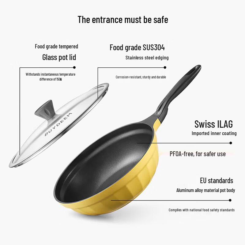 Buydeem 30cm Non-stick Stir-fry & Frying Pan