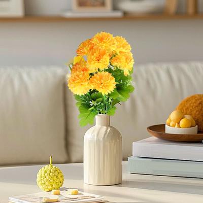 Künstlicher Chrysanthemenstrauß UV-beständig Realistisch Kunstseidenblume Hochzeitsfeier Innen Außen Garten Kunstblume Dekoration