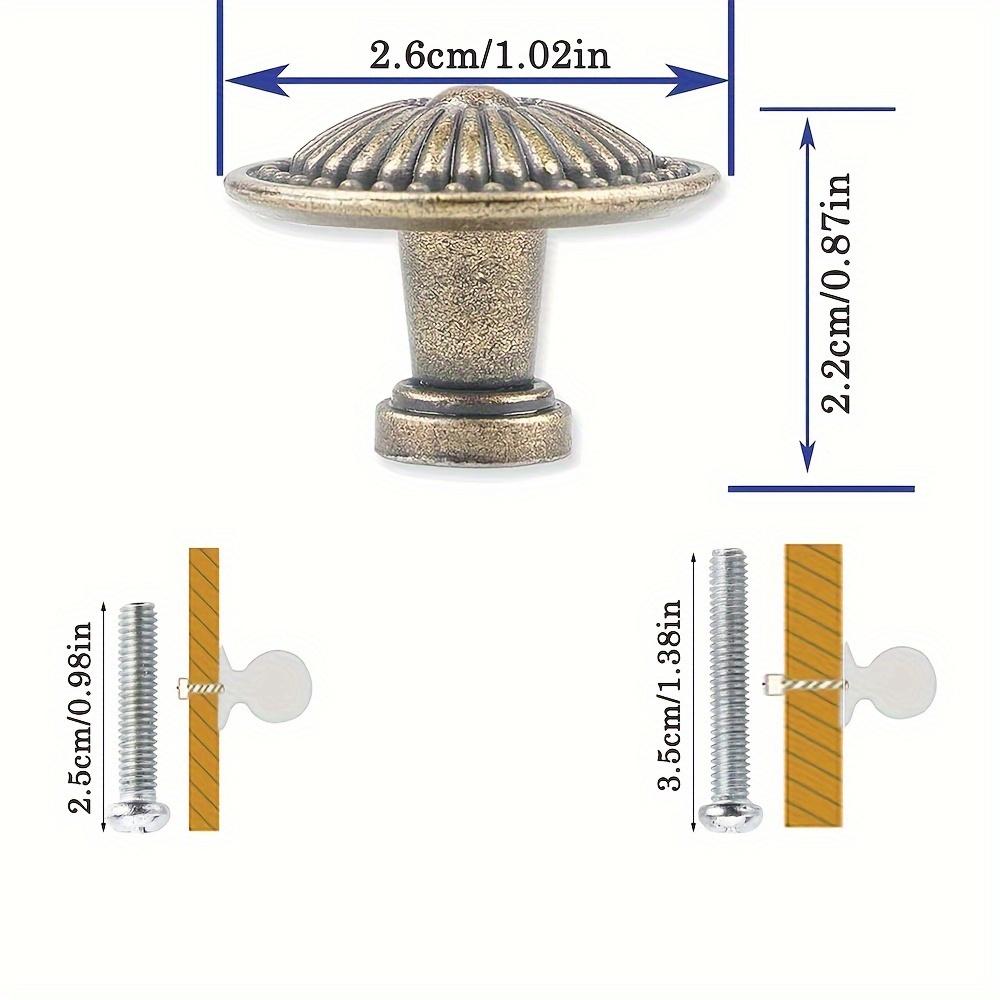 12 szt. Vintage Gałka do Szuflady, Okrągła Gałka do Komody, 1,02 X 0,87 cala, na Szafkę Nocną, Szafkę, Szufladę, Gałka do Szafki, Jednootworowa, ze Śrubami