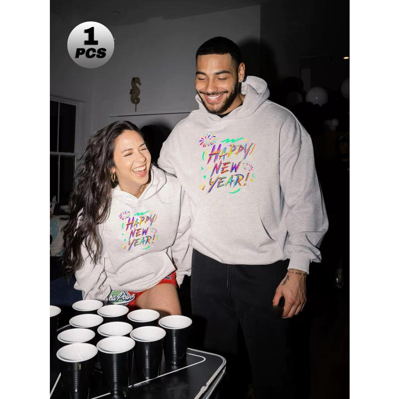 2026 Couple s Print Polyester Hoodie Warm Cozy Fall Winter Casual Sweatshirt S