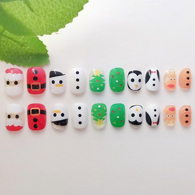 

20-Piece Children s Cute Pattern Press-On Nails – Fashionable and Adorable