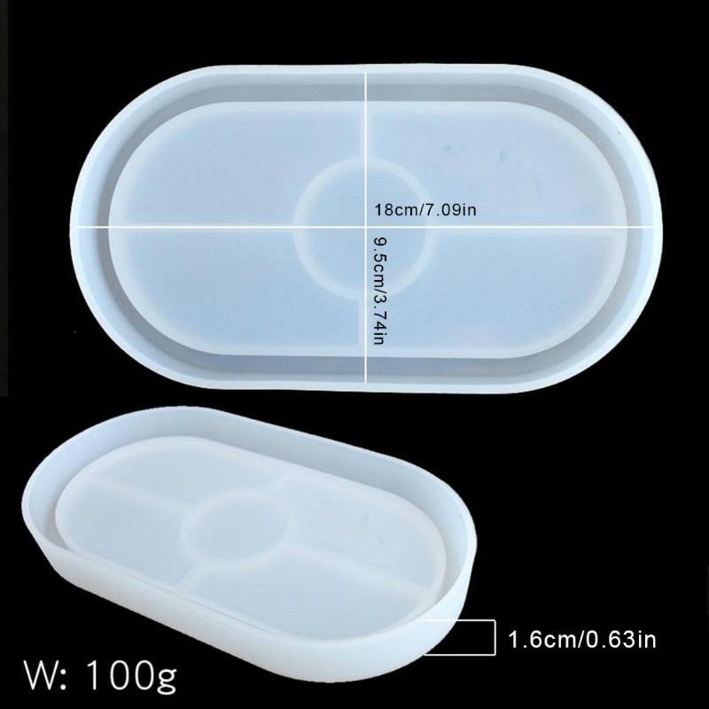 DIY Oval Mold Ashtray Mold Coaster Flexible Silicone Tray Mold Polygon Epoxy Resin Casting Molds Plaster Mold DIY Craft Tool