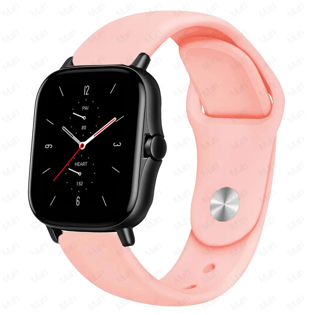 20mm/22mm Silicone Band For Amazfit GTS 4/3/2/2e/2 4 Mini GTR 4/2/3 Pro/47mm/stratos 3/2 Watch Bracelet Correa Amazfit Bip Strap