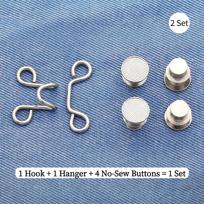 2/4/8 Sets Pant Waist Tightener Button Pins Jeans Button Tightener To Make Smaller Waist Tightener