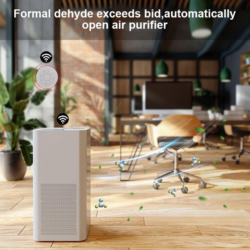 Zigbee/Tuya WIFI Smart Air Box Carbon Dioxide Detector CO2 Gas Sensor Formaldehyde VOC Temperature Humidity Sensor